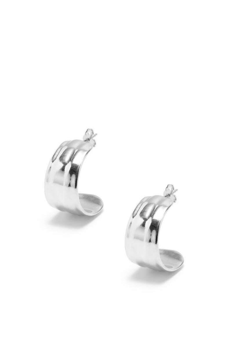 Silver Jewellery Loewe Nappa knot earrings in sterling silver Mujer Plateadas | 916TIYARL