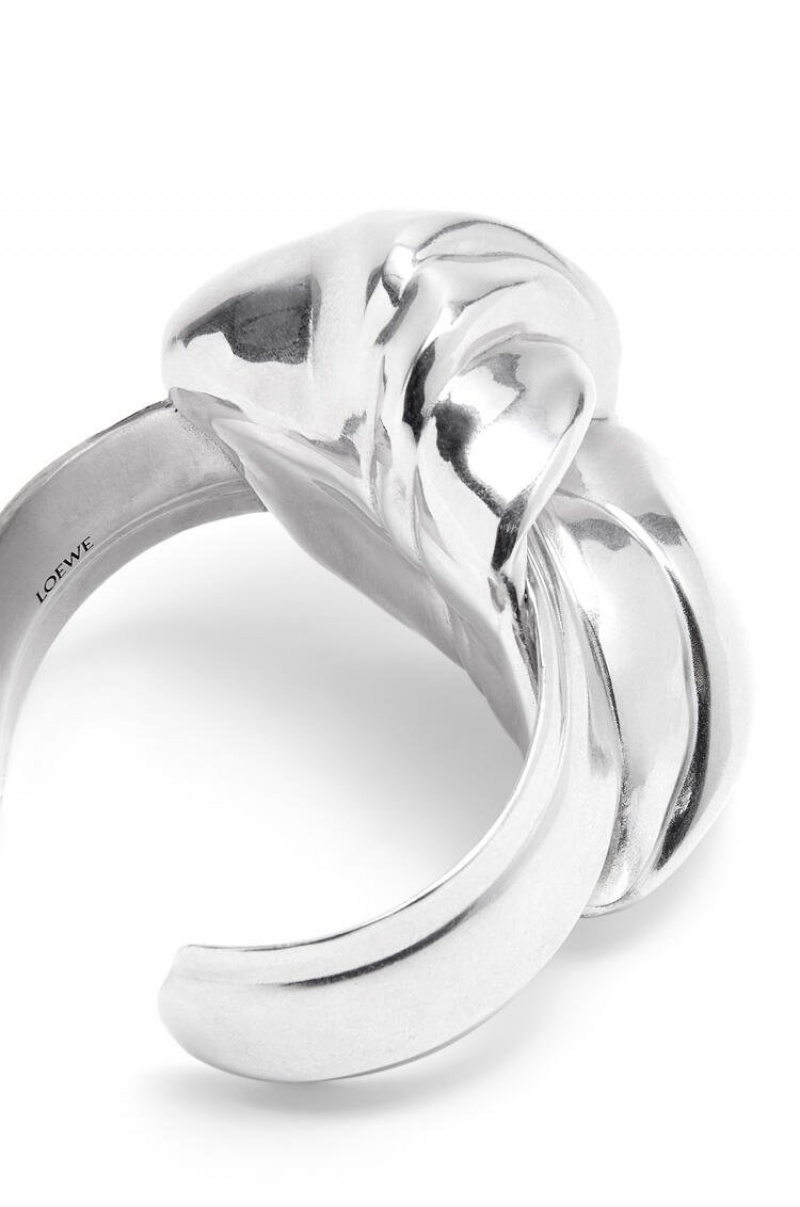 Silver Jewellery Loewe Nappa knot large cuff in sterling silver Mujer Plateadas | 429NYCPAH