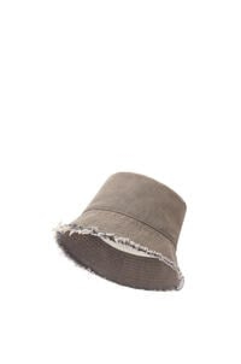 Sombreros Loewe Bucket hat in denim calfskin Mujer Negras | 593FAYTRJ