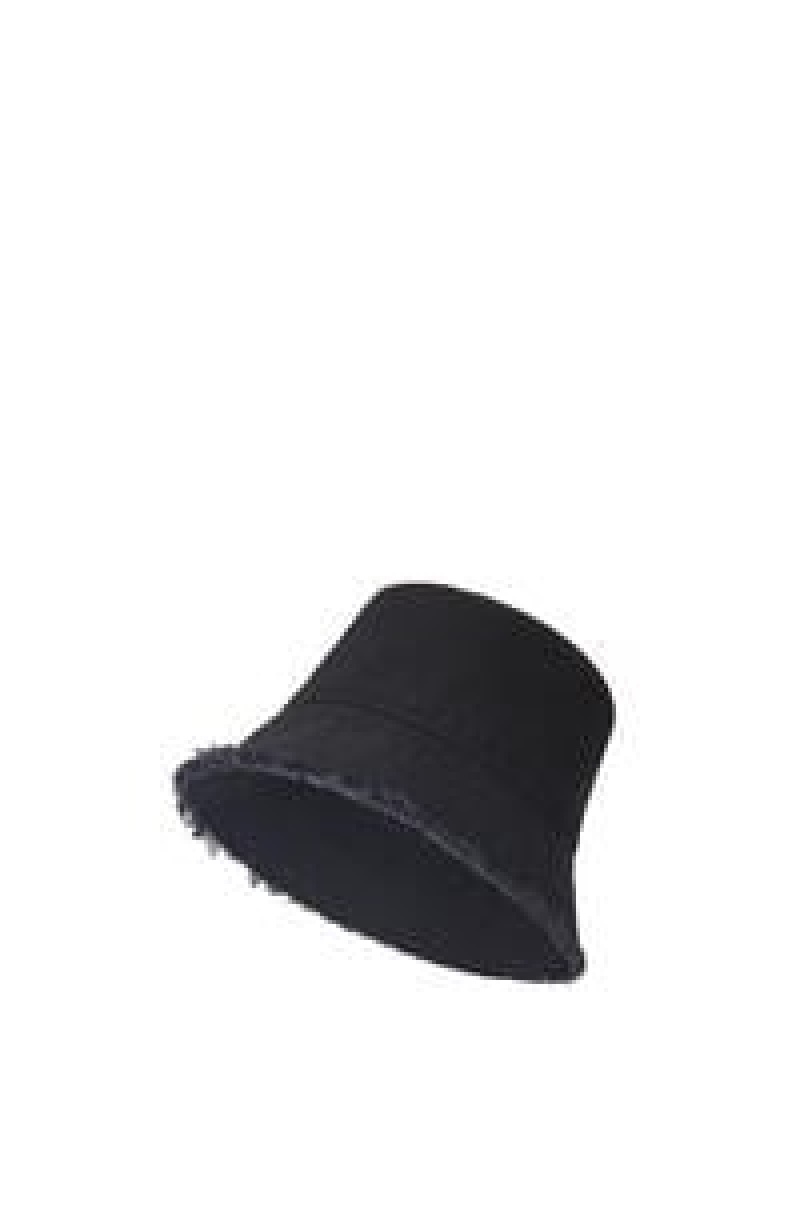 Sombreros Loewe Bucket hat in denim calfskin Mujer Marrones | 843RHTZVJ