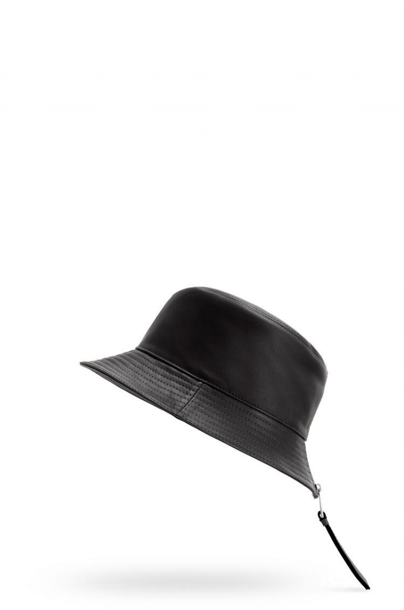 Sombreros Loewe Fisherman hat in nappa calfskin Mujer Negras | 937TAPKHD