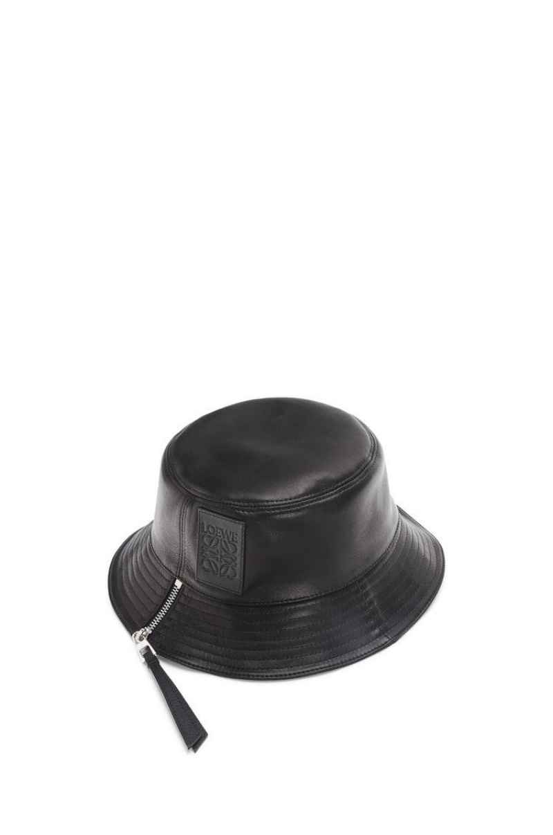 Sombreros Loewe Fisherman hat in nappa calfskin Mujer Negras | 937TAPKHD