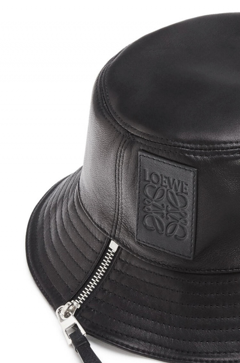 Sombreros Loewe Fisherman hat in nappa calfskin Mujer Negras | 937TAPKHD