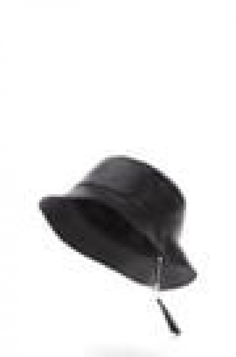 Sombreros Loewe Fisherman hat in nappa calfskin Mujer Negras | 937TAPKHD