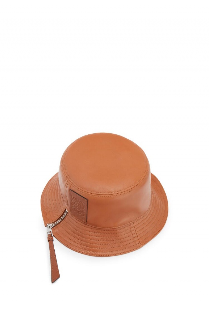 Sombreros Loewe Fisherman hat in nappa calfskin Mujer Tan | 816JEXMLW