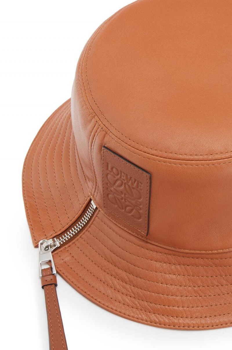 Sombreros Loewe Fisherman hat in nappa calfskin Mujer Tan | 816JEXMLW