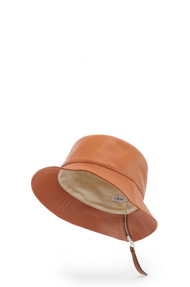 Sombreros Loewe Fisherman hat in nappa calfskin Mujer Tan | 816JEXMLW