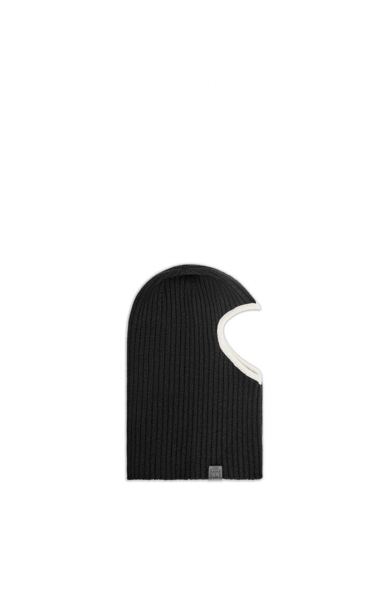 Sombreros Loewe Heart balaclava in. wool Hombre Negras Blancas | 271ENHPVW