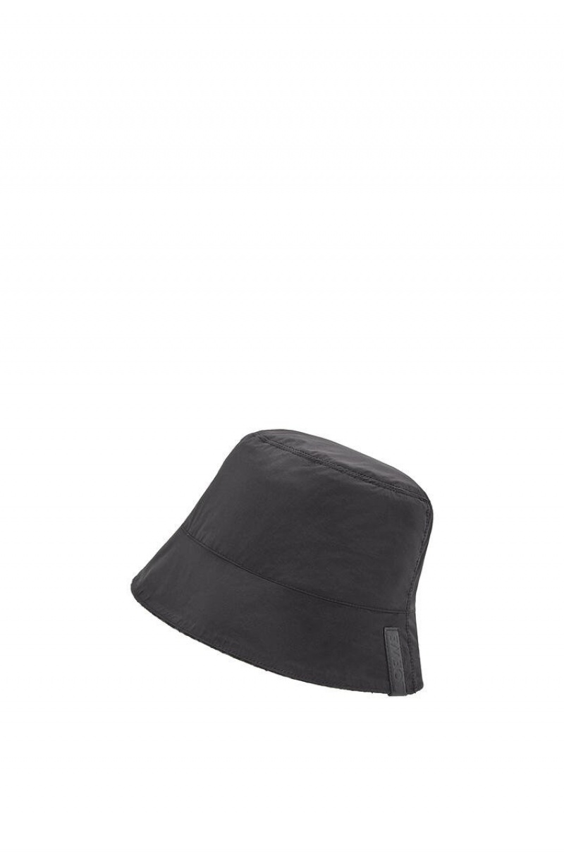 Sombreros Loewe Reversible Anagram bucket hat in jacquard and nylon Hombre Negras | 184WONQUC