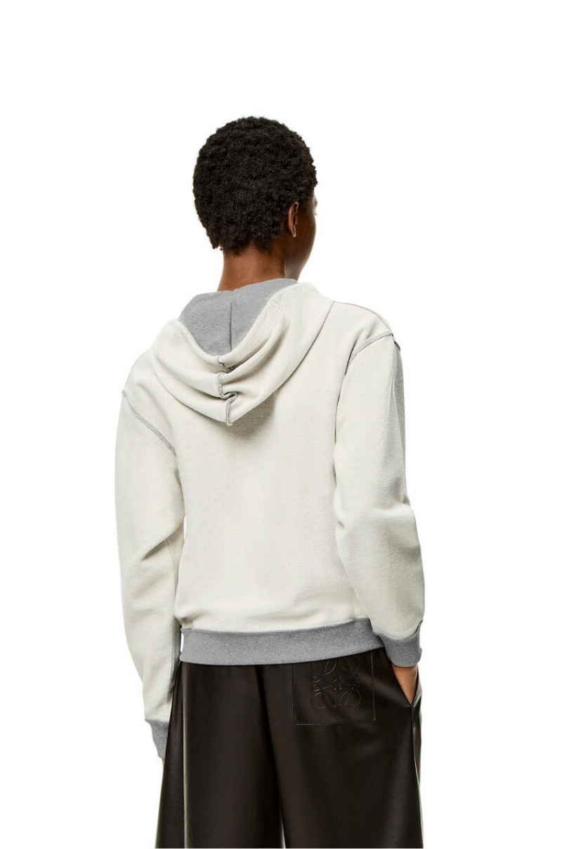 Sudadera con Capucha Loewe Anagram hoodie in cotton Mujer Gris | 253PAGCRI