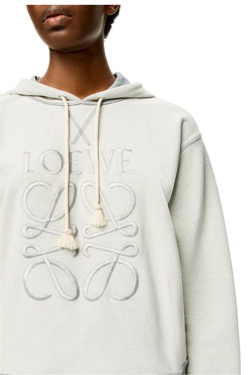 Sudadera con Capucha Loewe Anagram hoodie in cotton Mujer Gris | 253PAGCRI