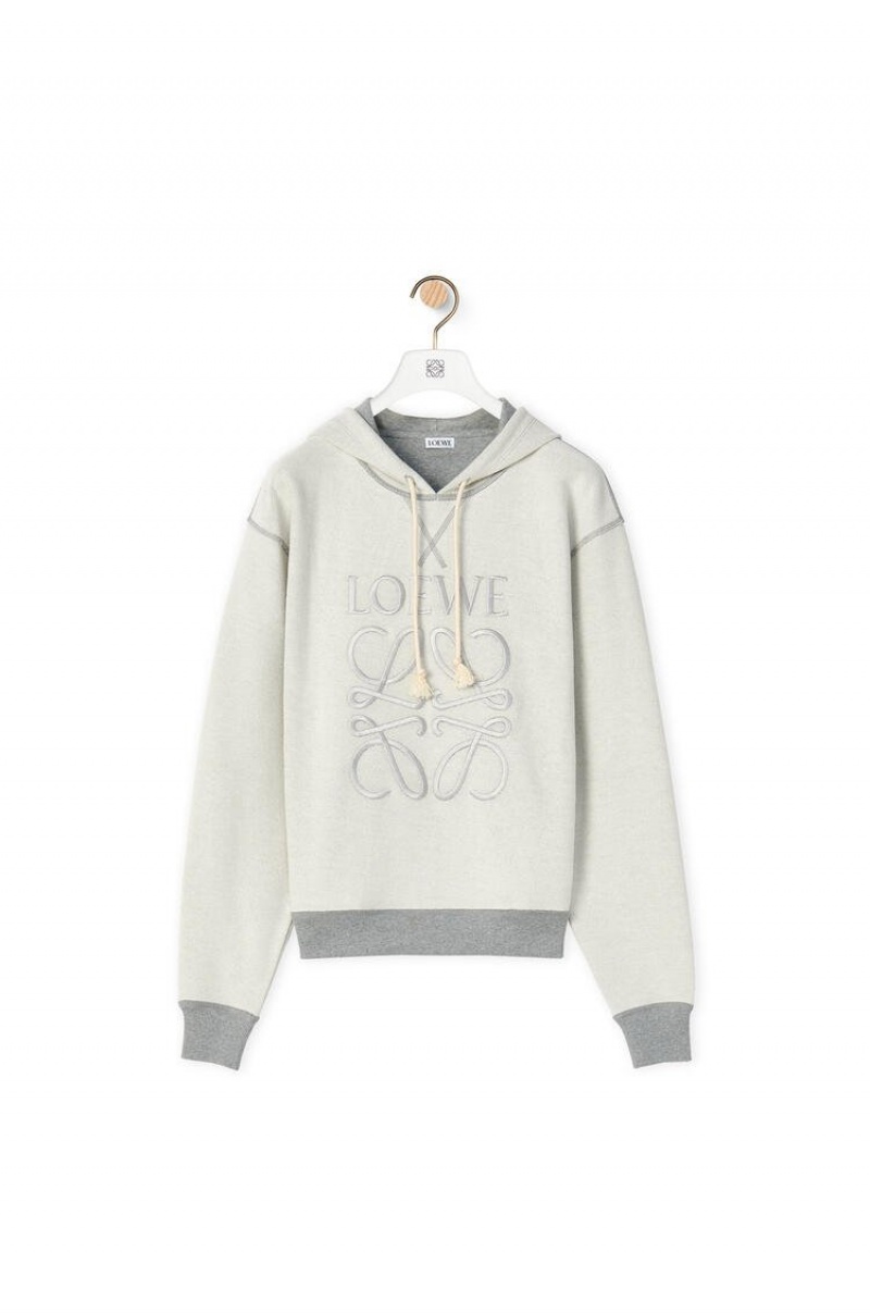 Sudadera con Capucha Loewe Anagram hoodie in cotton Mujer Gris | 253PAGCRI