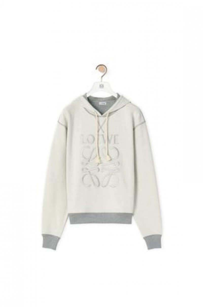 Sudadera con Capucha Loewe Anagram hoodie in cotton Mujer Gris | 253PAGCRI