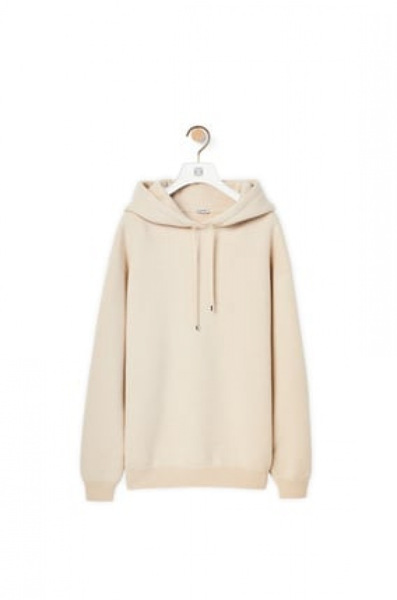 Sudadera con Capucha Loewe Oversize hoodie in cashmere Mujer Ecru | 769XTCISR