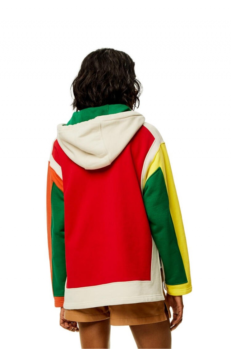 Sudadera con Capucha Loewe Oversized zip hoodie in cotton Mujer Multicolor | 150LSOTCD