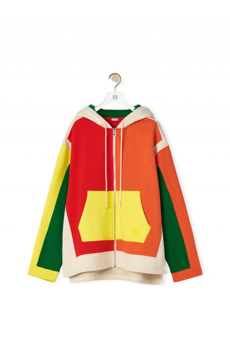 Sudadera con Capucha Loewe Oversized zip hoodie in cotton Mujer Multicolor | 150LSOTCD