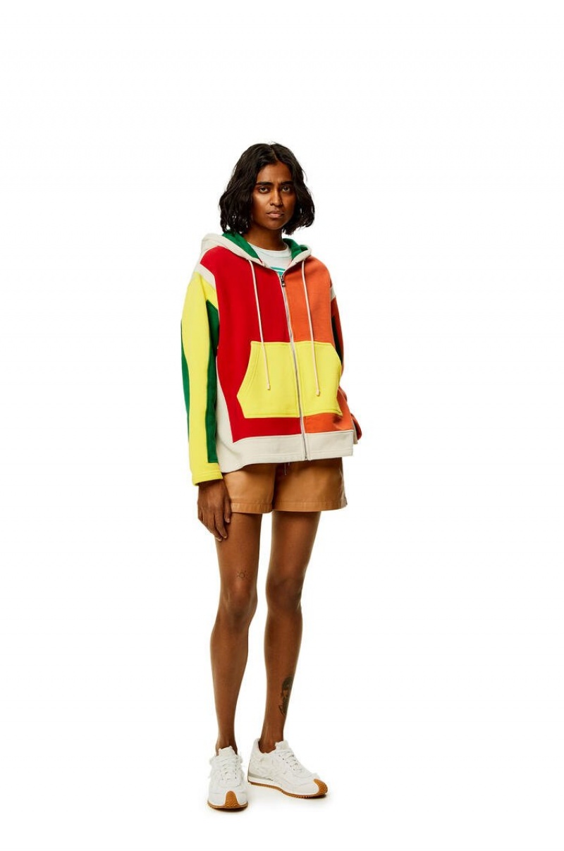 Sudadera con Capucha Loewe Oversized zip hoodie in cotton Mujer Multicolor | 150LSOTCD