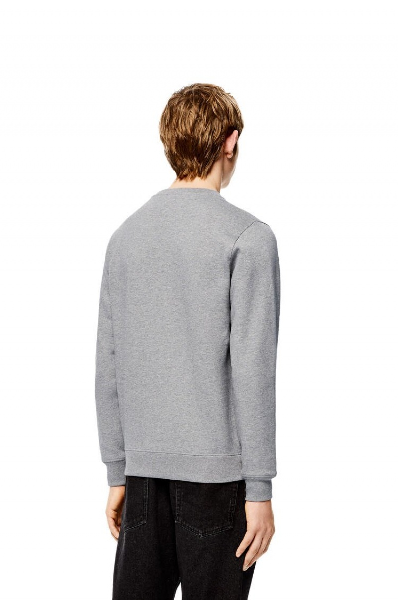 Sudaderas Loewe Anagram sweatshirt in cotton Hombre Gris | 273FTDGBJ