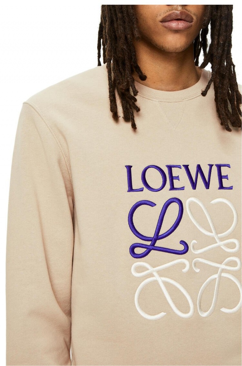 Sudaderas Loewe Anagram sweatshirt in cotton Hombre Gris | 156XWUYLK