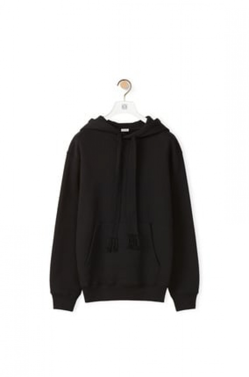 Sudaderas Loewe LOEWE neon hoodie in cotton Hombre Negras | 824PNCOSA