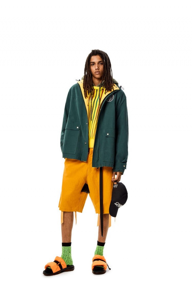 Sudaderas Loewe Multi-colour knit hoodie in cotton Hombre Amarillo | 841SPBCTE