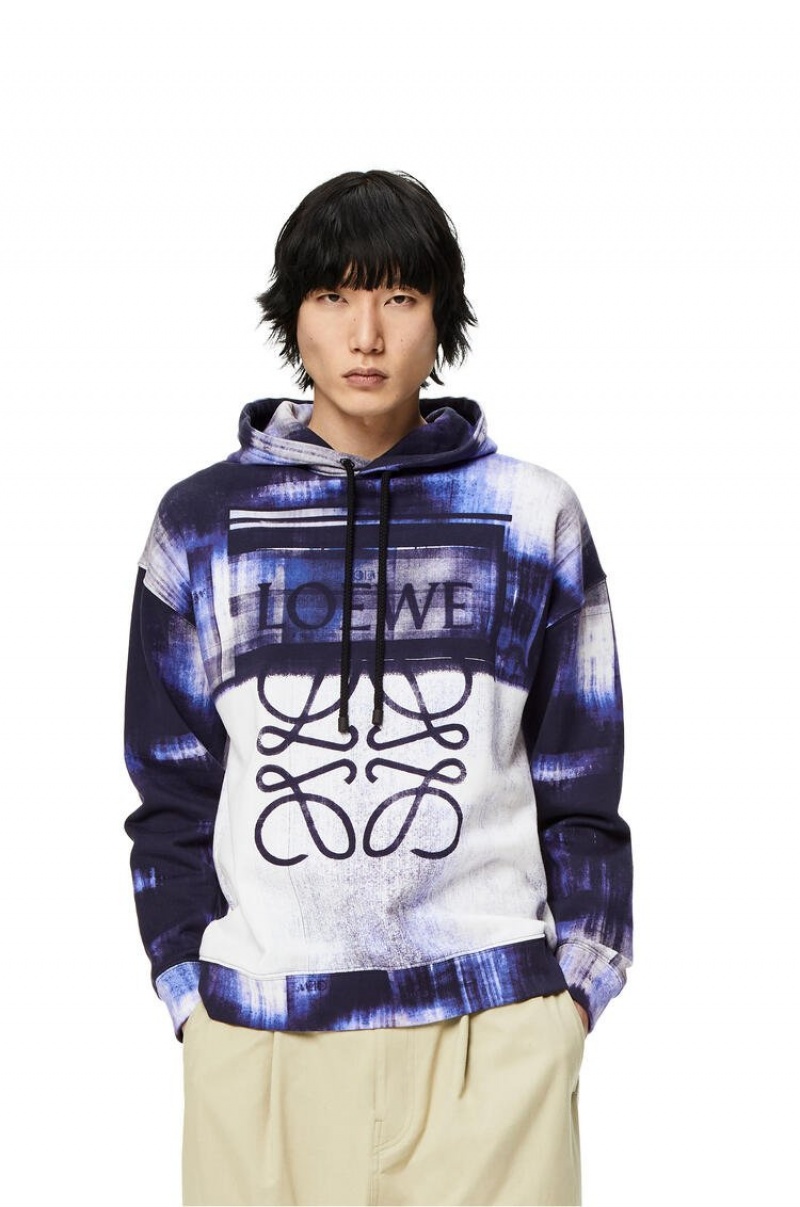 Sudaderas Loewe Photocopy Anagram hoodie in cotton Hombre Blancas | 543SGZPHA