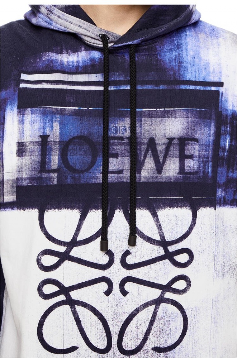 Sudaderas Loewe Photocopy Anagram hoodie in cotton Hombre Blancas | 543SGZPHA