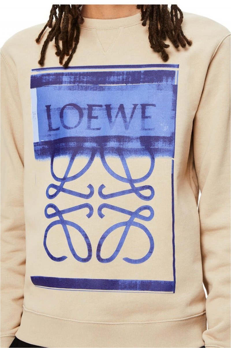 Sudaderas Loewe Photocopy Anagram sweatshirt in cotton Hombre Gris | 872NLHWTB