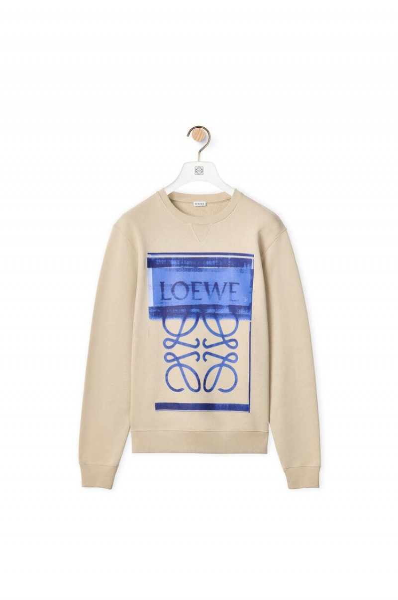 Sudaderas Loewe Photocopy Anagram sweatshirt in cotton Hombre Gris | 872NLHWTB