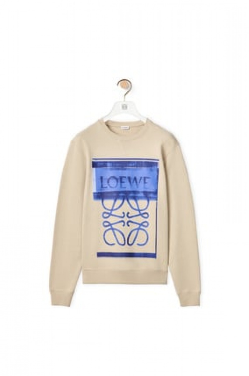 Sudaderas Loewe Photocopy Anagram sweatshirt in cotton Hombre Gris | 872NLHWTB