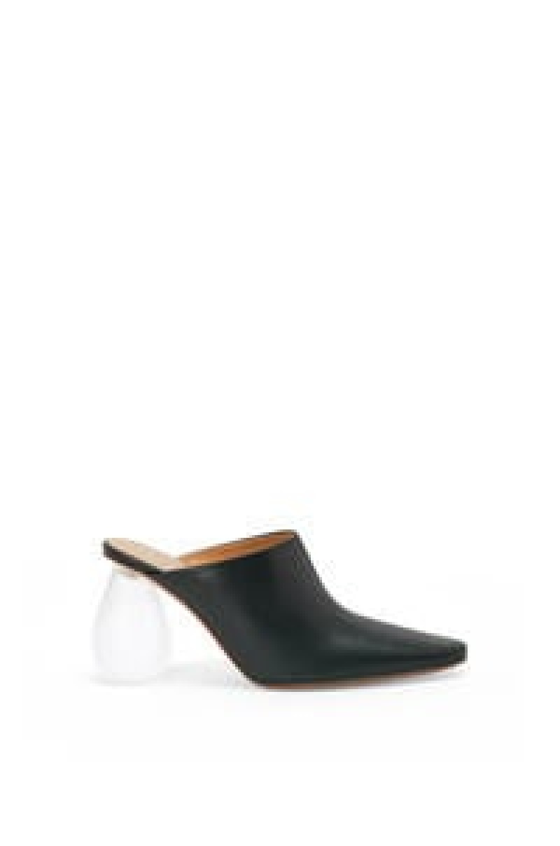 Tacones Loewe Drop heel mule in calfskin Mujer Blancas | 954MYJNWR