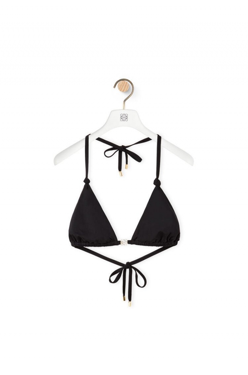 Tops Loewe Anagram bikini top in polyamide and elastane Mujer Negras | 921ZESGCD