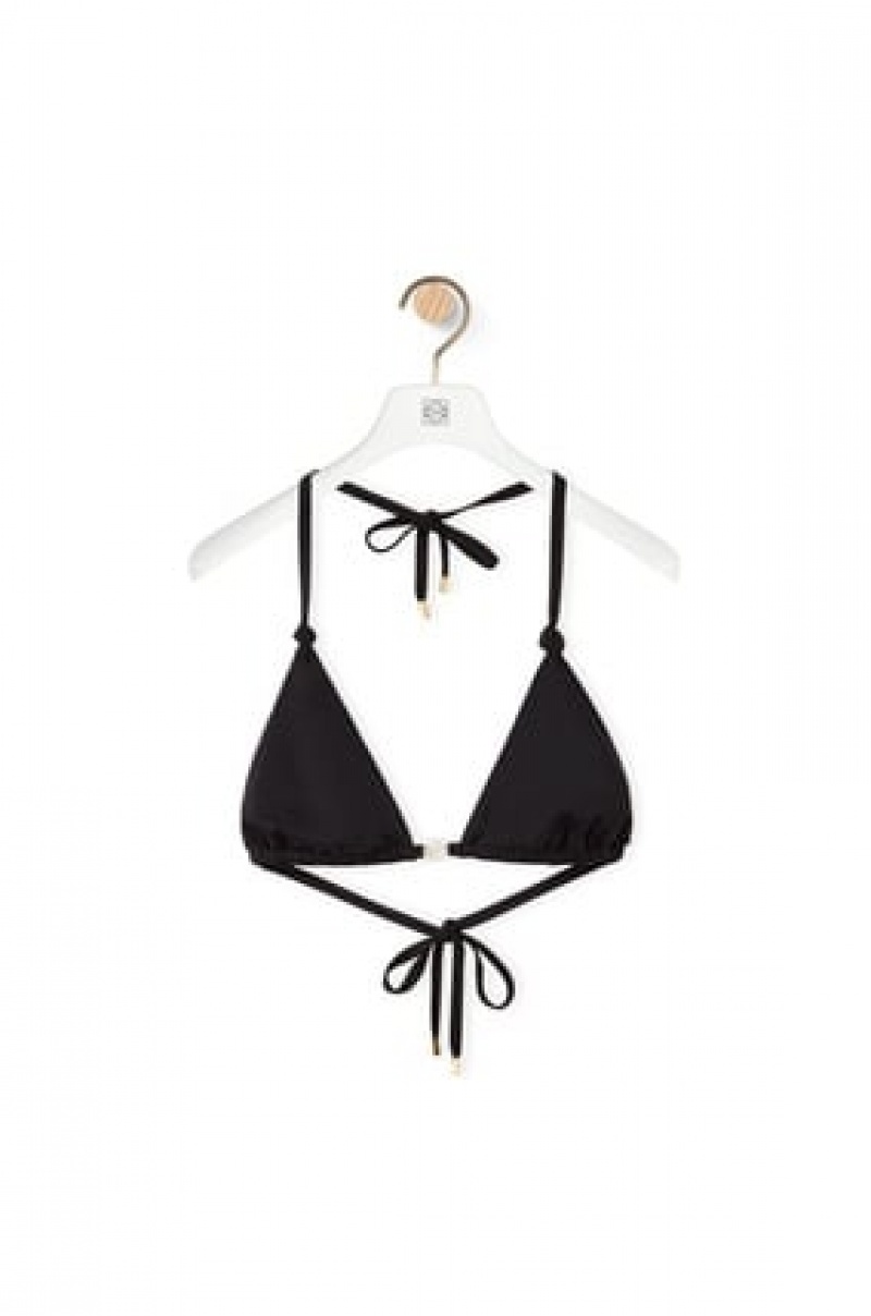 Tops Loewe Anagram bikini top in polyamide and elastane Mujer Negras | 921ZESGCD