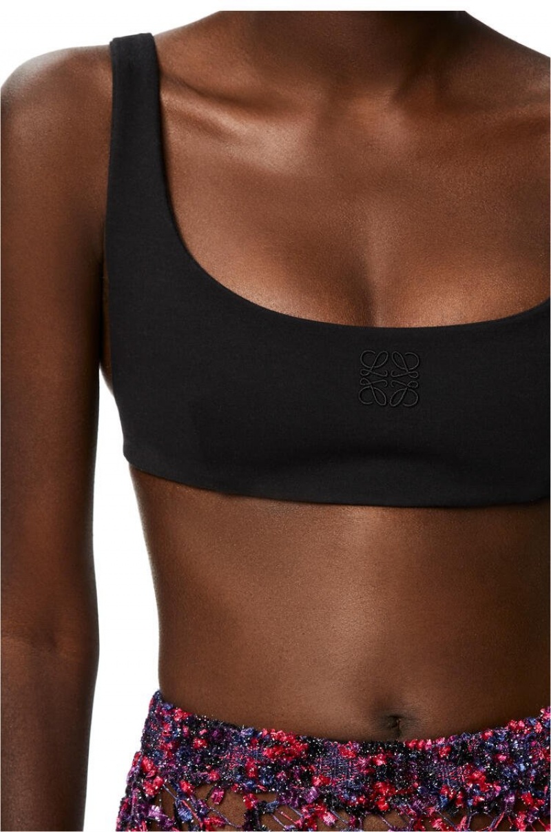 Tops Loewe Bra top in cotton Mujer Negras | 298IQKYWC