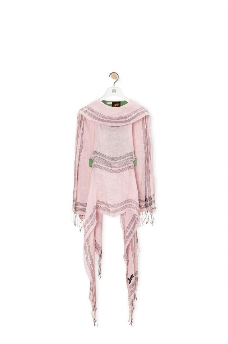 Tops Loewe Scarf top in linen and cotton Mujer Dahlia | 906OLUEPT