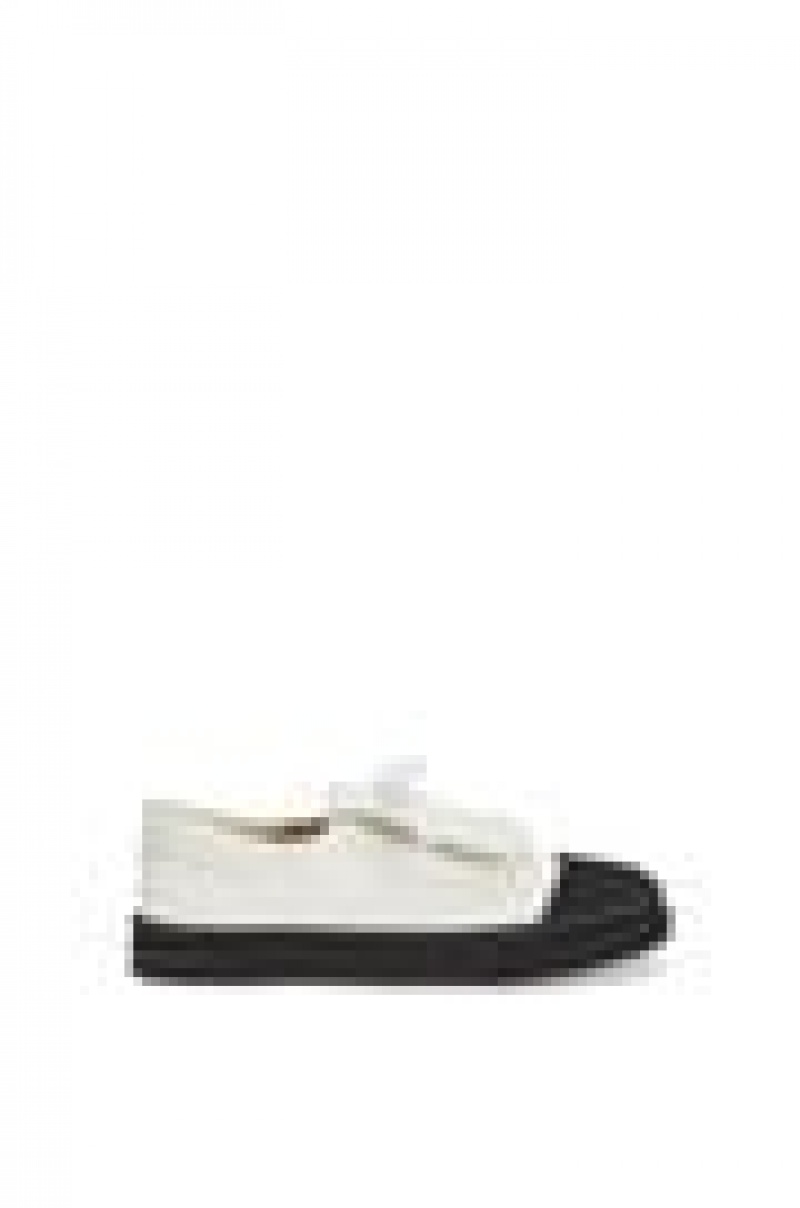 Zapatillas Loewe Anagram flap sneaker in canvas Mujer Blancas | 674DZGXFI