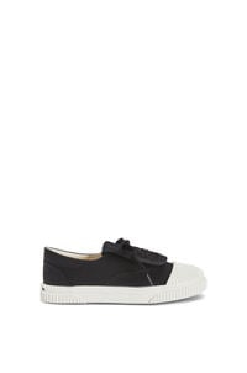 Zapatillas Loewe Anagram flap sneaker in canvas Mujer Blancas | 674DZGXFI