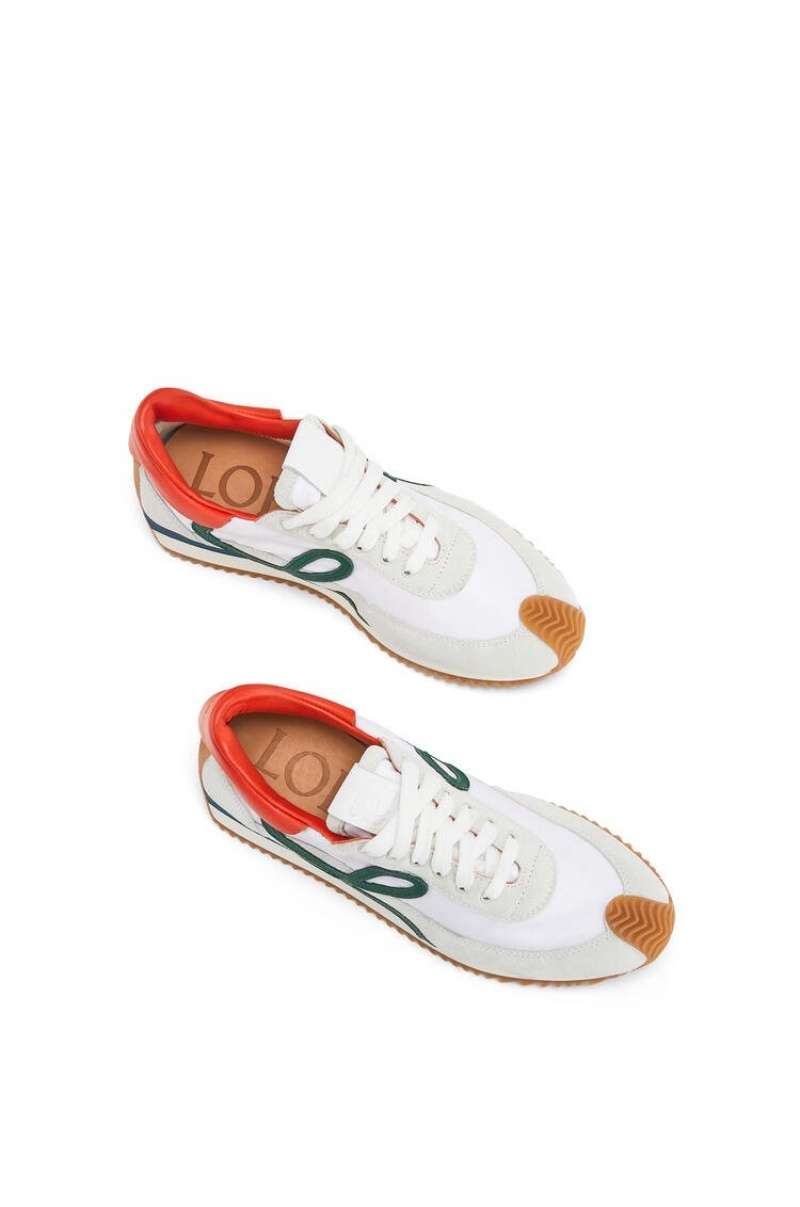 Zapatillas Loewe Flow runner in calfskin Hombre Blancas | 489LUJZYM