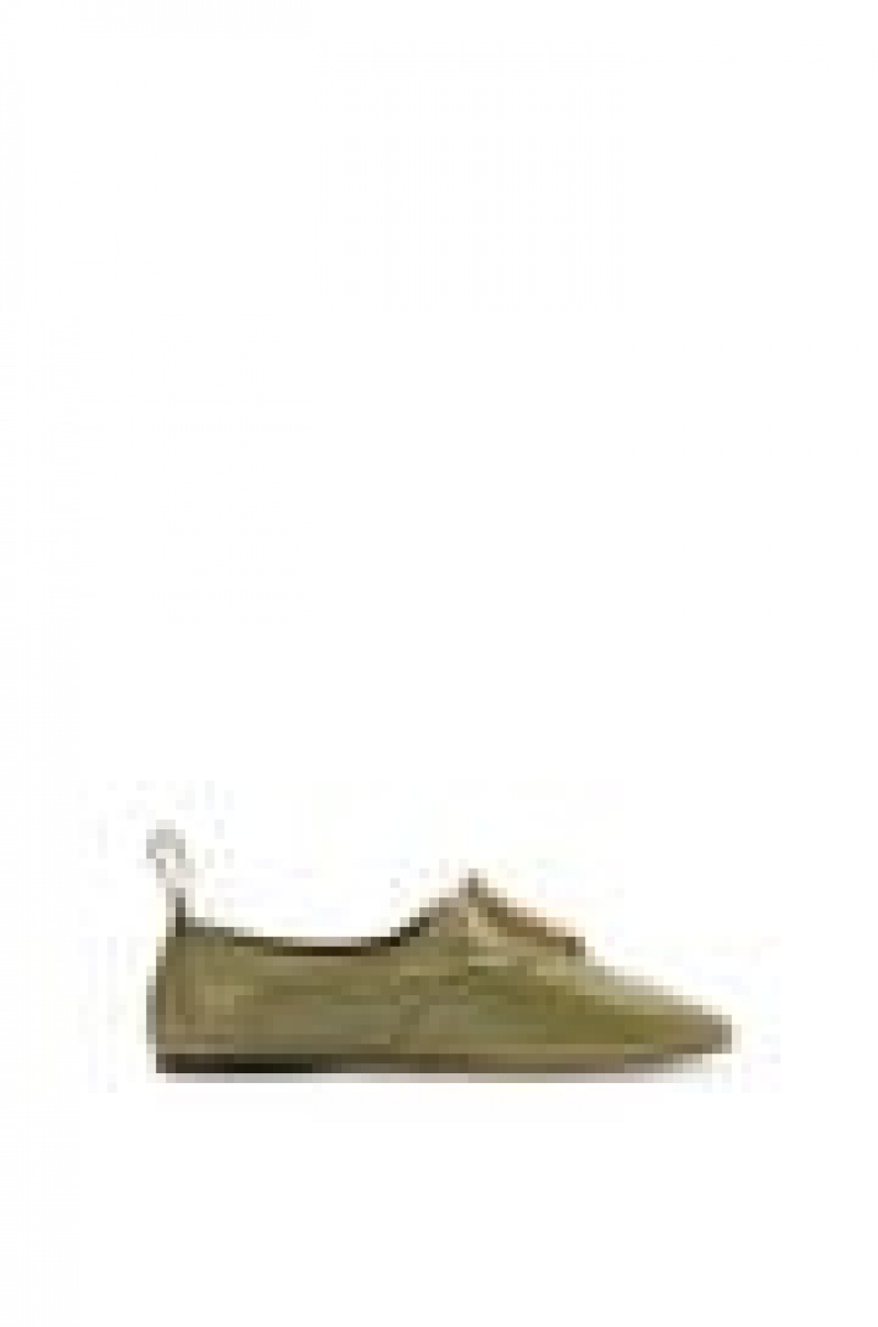 Zapatos Planos Loewe Anagram soft derby in lambskin Mujer Verde Oliva Verde | 231JGNZCP