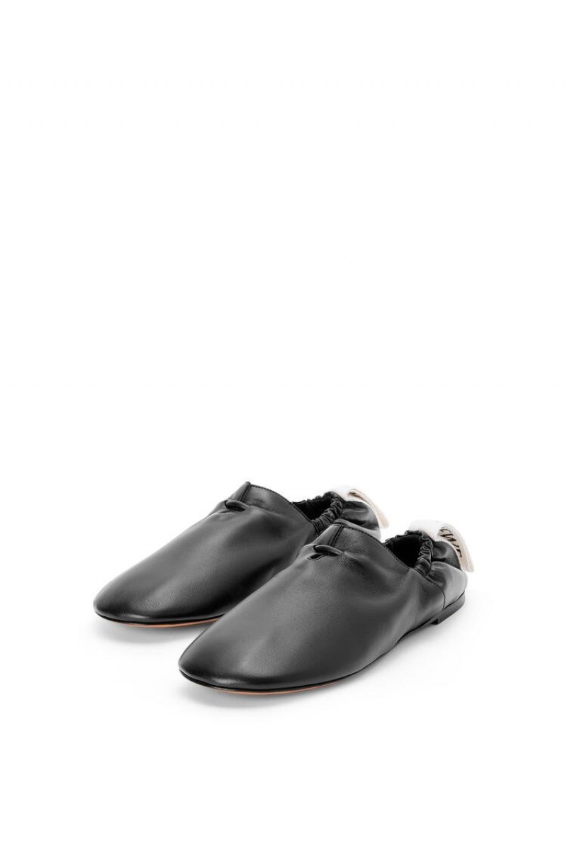 Zapatos Planos Loewe Flamenco ballerina in calfskin Mujer Negras | 860FJOHZE