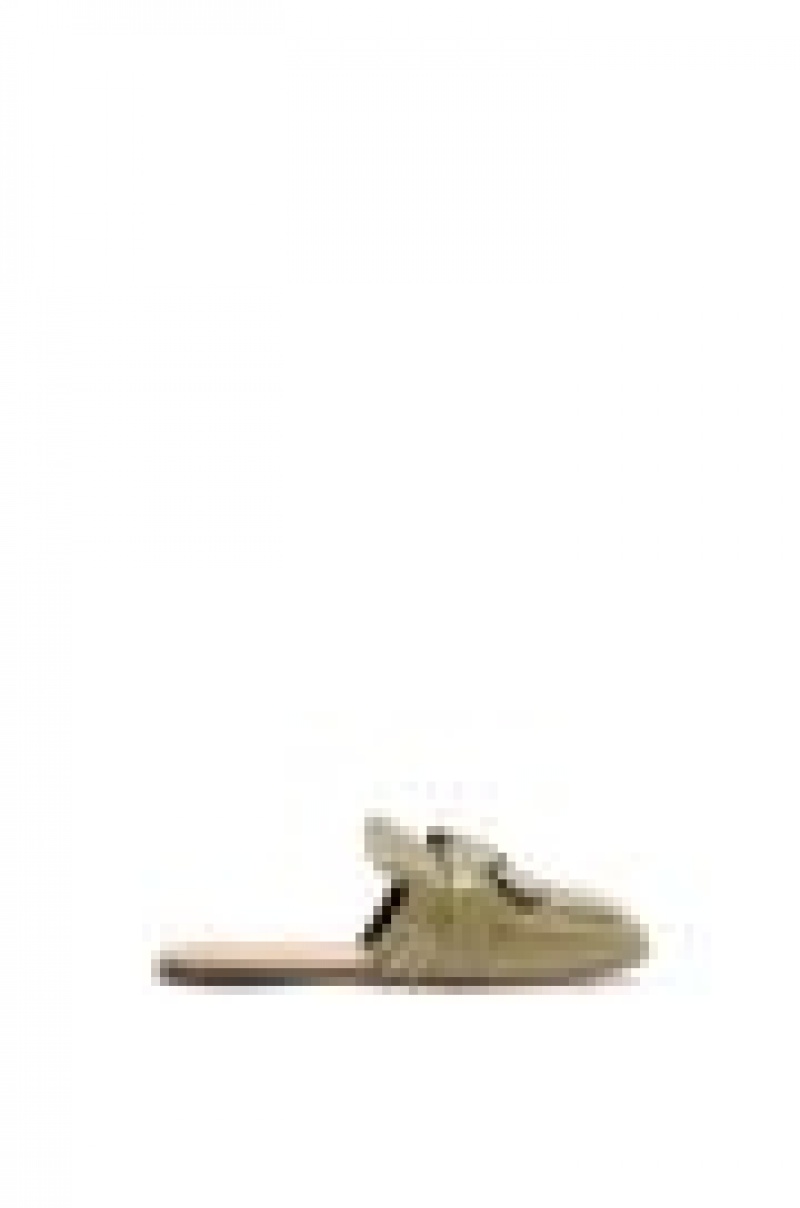 Zapatos Planos Loewe Gate flat mule in calfskin Mujer Verde Oliva Verde | 487UNACHG