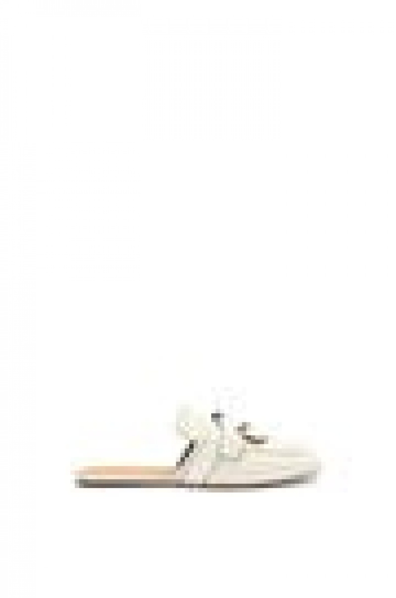 Zapatos Planos Loewe Gate flat mule in calfskin Mujer Milk | 209MBZDWE